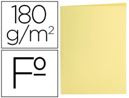 Subcarpeta cartulina Liderpapel Folio amarillo pastel 180 g/m²